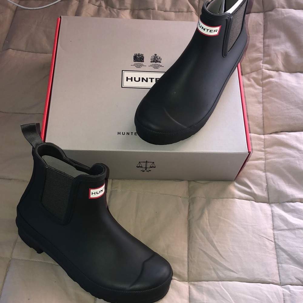 Hunter Green Chelsea rain boots
